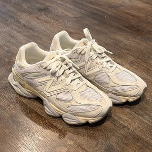 New Balance 9060 Women's Beige and White Sneakers